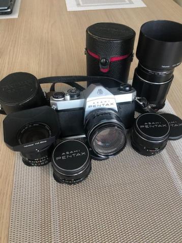 Asahi Pentax Spotmatic SP1000 met takumar lenzen beschikbaar voor biedingen