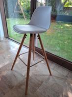 Barkruk, keukenkruk, wit - hout, 4stuks (73-95cm), Ophalen of Verzenden, Zo goed als nieuw, Hout