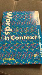 L. Carleton-Gertsch - Words in context, Livres, Livres scolaires, Comme neuf, Anglais, Enlèvement, L. Carleton-Gertsch