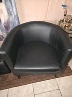 2 fauteuil stoelen leer, Ophalen, Gebruikt, Leer