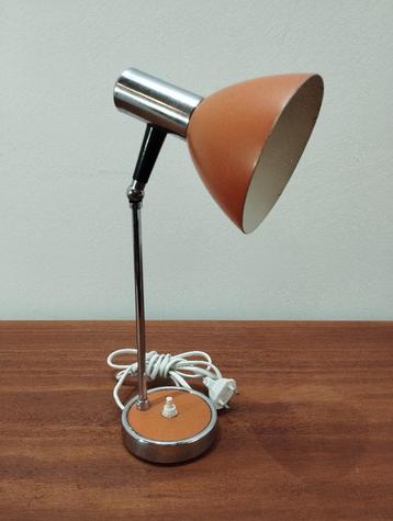 Vintage oranje/chrome lampje – space age
