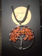 Ketting Levensboom, Handtassen en Accessoires, Kettingen, Nieuw, Oranje, Ophalen of Verzenden, Steen of Mineraal