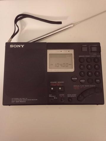 Sony icf-sw7600G, TV, Hi-fi & Vidéo, Enlèvement ou Envoi, Comme neuf, Radio