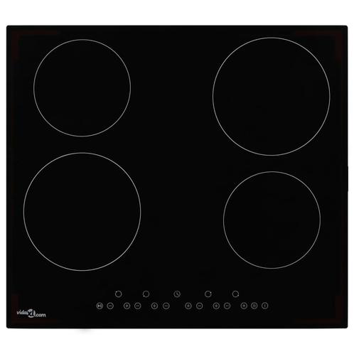 Keramische kookplaat met 4 kookzones aanraakbediening 6000 W, Electroménager, Tables de cuisson, Neuf, Encastré, 4 zones de cuisson