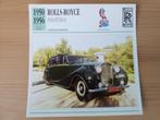 Rolls-Royce - Edito Service kaarten auto bouwperiode 1950-91, Verzamelen, Ophalen of Verzenden, Zo goed als nieuw, Auto's