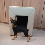 leren klein hondenbed, Dieren en Toebehoren, Hondenmanden, Ophalen, Zo goed als nieuw, Leer