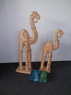 KAMELEN IN HOUT 2 STUKS, Verzamelen, Ophalen, Zo goed als nieuw, Dier