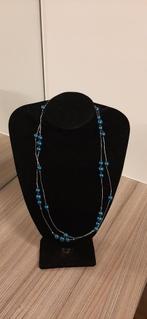 Halsketting handgemaakt, Handtassen en Accessoires, Kettingen, Ophalen, Nieuw, Blauw, Overige materialen