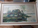 Groot schilderij., Antiek en Kunst, Ophalen