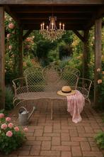 tuinbank rustiek bruin , tuinbank , aanbieding, Tuin en Terras, Ophalen of Verzenden, Nieuw, Metaal