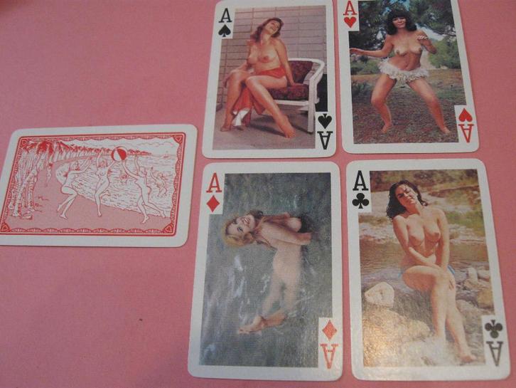 4 Azen van kaartspel - speelkaarten erotiek 18+ (213), Verzamelen, Speelkaarten, Jokers en Kwartetten, Zo goed als nieuw, Speelkaart(en)