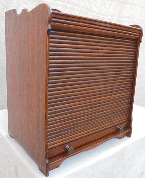Prachtig  brievenkastje  met rolluik  bureau  kantoor, Antiek en Kunst, Curiosa en Brocante, Ophalen of Verzenden