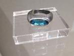 Nieuwe Dyrberg/Kern ring met blauw kristal, Bijoux, Sacs & Beauté, Bagues, Bleu, Avec cristal, Envoi, Neuf