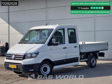 Volkswagen Crafter 102pk Open Laadbak Dubbel Cabine Trekhaak, Auto's, Bestelwagens en Lichte vracht, 75 kW, Stof, Gebruikt, Euro 6