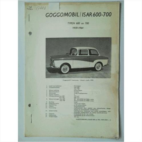 Goggomobil Isar 600 700 Vraagbaak losbladig 1959-1964 #3 Ned, Livres, Autos | Livres, Utilisé, Enlèvement ou Envoi