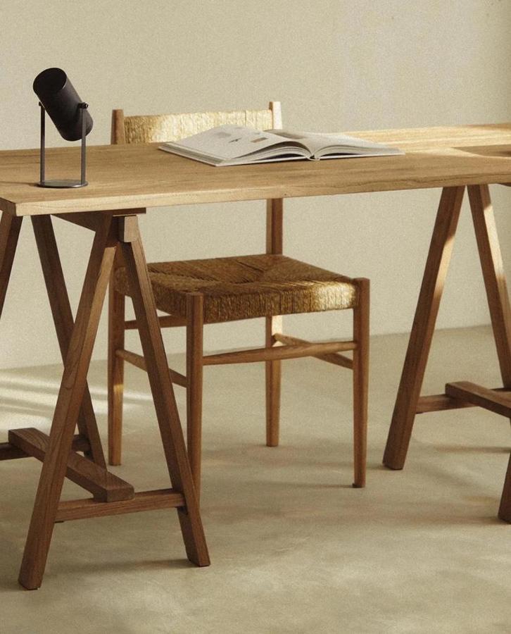 Prachtige Japandi Bureau van Zara Home - Massief hout, Huis en Inrichting, Bureaus, Zo goed als nieuw, Bureau, Ophalen