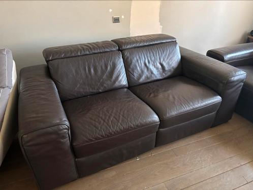 Natuzzi lederen salon 2 keer 2 zit, met relax funtie, Huis en Inrichting, Zetels | Complete zithoeken, Zo goed als nieuw, Ophalen