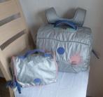 Kipling cartable au dos 6/12 ans et sac repas isoth + singes, Gris, Enlèvement ou Envoi, 30 à 40 cm, Utilisé