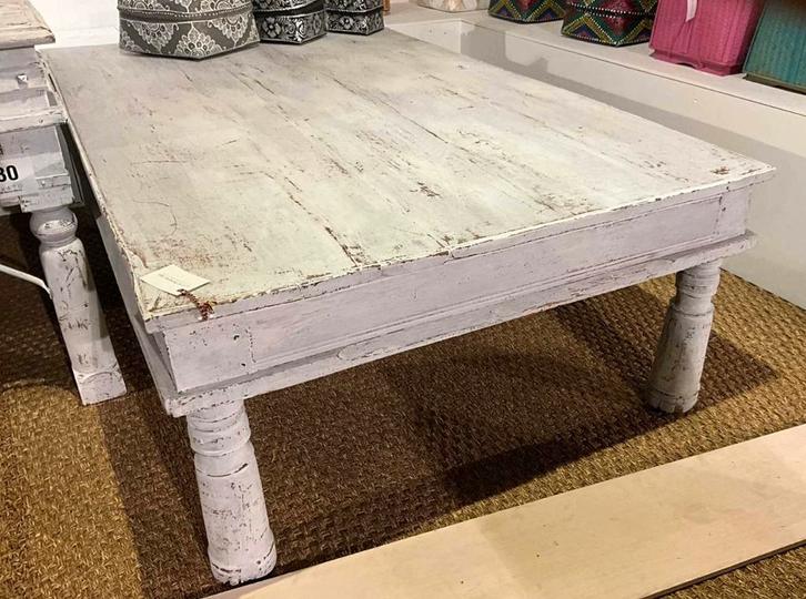 Table Basse Vintage en Bois antique LIV'IN ROOM, Huis en Inrichting, Tafels | Salontafels, Zo goed als nieuw, Ophalen