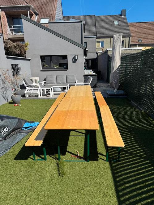 2 sets picknicktafel met banken, Tuin en Terras, Picknicktafels, Zo goed als nieuw, Ophalen
