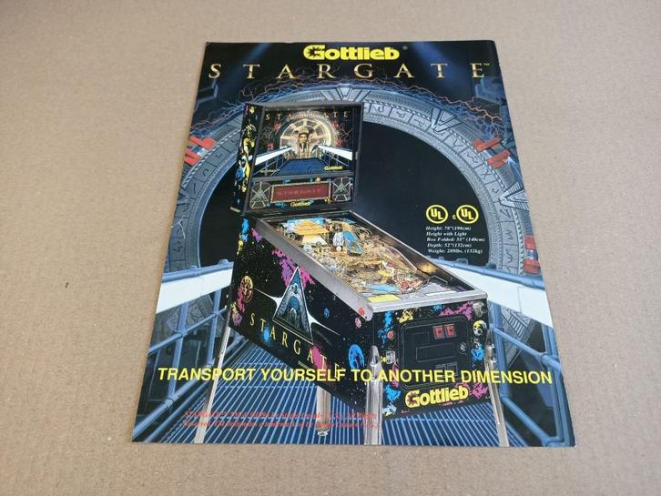 Flyer: Gottlieb Stargate (1994) Flipperkast, Verzamelen, Automaten | Flipperkasten, Flipperkast, Gottlieb, Verzenden