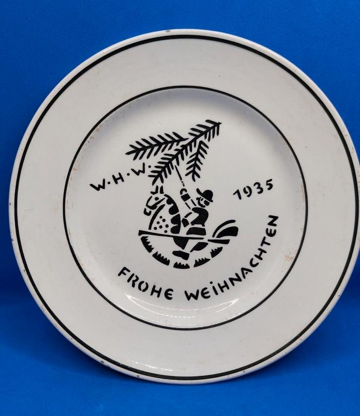 Duitse WO2" Frohe Weihnachten“ WHW Winterhilfswerk bord 1935, Verzamelen, Militaria | Tweede Wereldoorlog, Ophalen of Verzenden