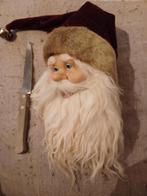 Santa van kwaliteit kerstman hoofd met puntmuts en belletje, Ophalen, Nieuw