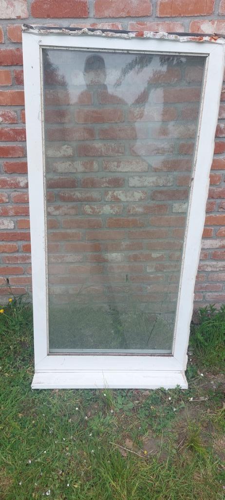 Vast raam (62x124cm), Doe-het-zelf en Bouw, Glas en Ramen, Gebruikt, Gevelraam of Ruit, 120 tot 160 cm, Minder dan 80 cm, Dubbelglas