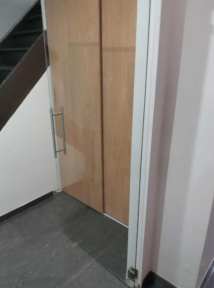 Porte intérieur en verre, Bricolage & Construction, Châssis & Portes coulissantes, Utilisé, Autres types, Autres matériaux, Enlèvement