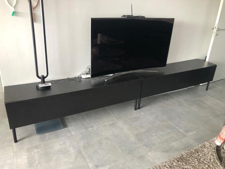 Dressoir zwart, Huis en Inrichting, Kasten | Dressoirs, Gebruikt, Met klep(pen), Ophalen