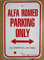 Metalen Alfa Romeo parking bord, Ophalen of Verzenden, Zo goed als nieuw, Auto's