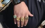 4 Rings Gold Plated (Complete Set), Handtassen en Accessoires, Ringen, IJzer of Staal, Heer, Nieuw, Ophalen of Verzenden