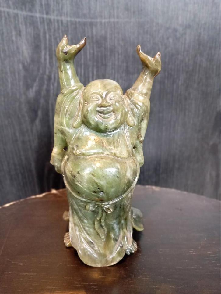 Boeddha in Jade China, Verzamelen, Beelden en Beeldjes, Zo goed als nieuw, Ophalen of Verzenden