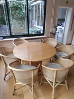 Ronde tafel met 6stoelen, Ophalen, Gebruikt, 4 tot 6 stoelen