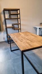 Eet Tafel (4 personen) met bijpassend rek, Huis en Inrichting, Ophalen, 100 tot 150 cm, 50 tot 100 cm, Zo goed als nieuw