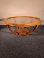 Klassieke Art Deco Stijl Salontafel met Glazen Blad, Enlèvement