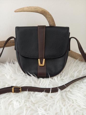 lederen handtas crossbody donker bruin beschikbaar voor biedingen