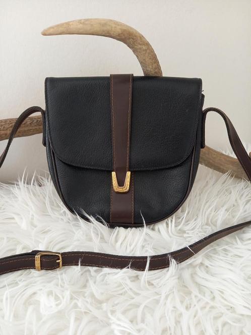 lederen handtas crossbody donker bruin, Handtassen en Accessoires, Tassen | Damestassen, Zo goed als nieuw, Handtas, Bruin, Ophalen of Verzenden