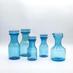 Set of 5 Belgian Jars - 1970s Vintage Glass Containers, Enlèvement ou Envoi, Utilisé