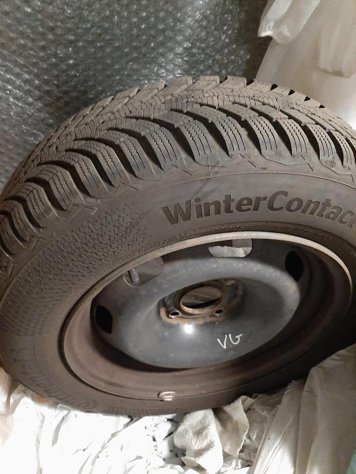 4 Continental-winterbanden op velg, Auto-onderdelen, Banden en Velgen, Band(en), Winterbanden, 15 inch, 195 mm, Personenwagen