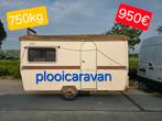 Caravan 750kg werfkeet foodtruck woonwagen pipowagen chassis, Caravans en Kamperen, Caravans, Bedrijf
