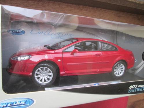 Welly Peugeot 407 Coupe rotm. 1:18, Hobby & Loisirs créatifs, Voitures miniatures | 1:18, Comme neuf, Voiture, Welly, Enlèvement ou Envoi
