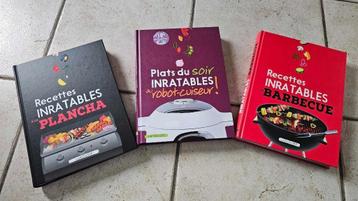 Lot de 3 livres LAROUSSE "Recettes Inratables" - TB état beschikbaar voor biedingen