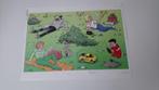 kiekeboe zeefdruk familie op grasveld 100 ex., Ophalen of Verzenden, Overige figuren, Zo goed als nieuw, Plaatje, Poster of Sticker