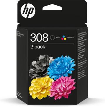 HP 308 zwarte en driekleurige inktcartridge - GRATIS BEZORGD beschikbaar voor biedingen
