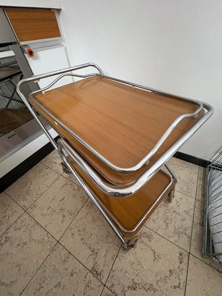Servicekar, Italië, vintage (jaren 70), Huis en Inrichting, Tafels | Salontafels, Gebruikt, Metaal, Ophalen