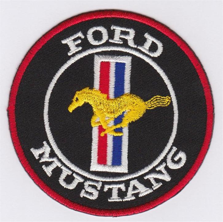 Ford Mustang stoffen opstrijk patch embleem #5, Verzamelen, Automerken, Motoren en Formule 1, Nieuw, Verzenden