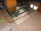 woonkamertafel met glasplaat erop, Ophalen, Glas