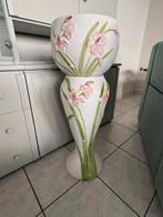 Vintage bloempot op zuil, Ophalen, Zo goed als nieuw