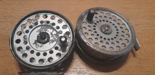 2 Hardy Bross Reels. The Viscount 140 en The Marquis # 8/9, Watersport en Boten, Hengelsport | Vliegvissen, Gebruikt, Molen, Ophalen of Verzenden
